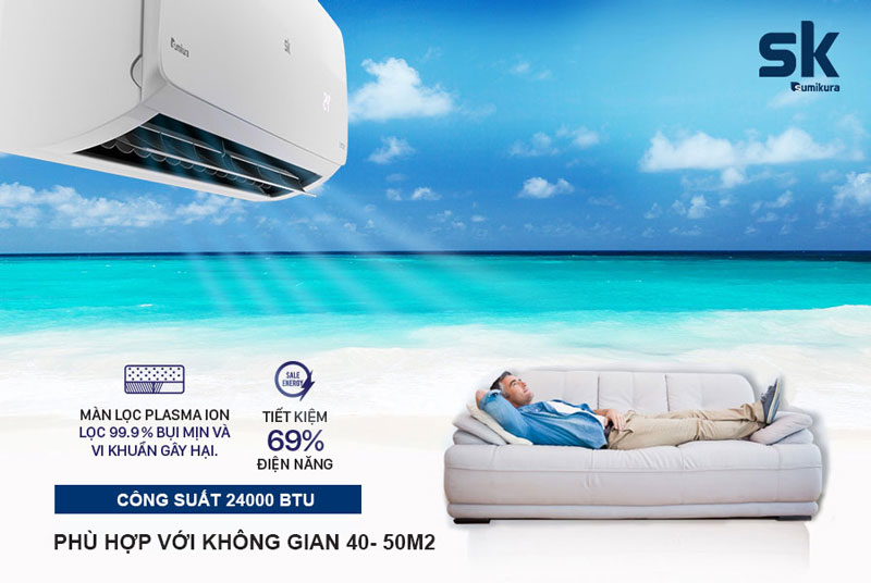 Điều hòa Sumikura inverter APS/APO-H240DC 24000BTU 2 chiều