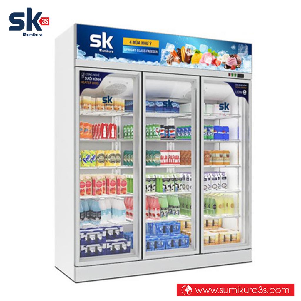 Tủ đông đứng mặt kính Sumikura SKFG-180HZ3