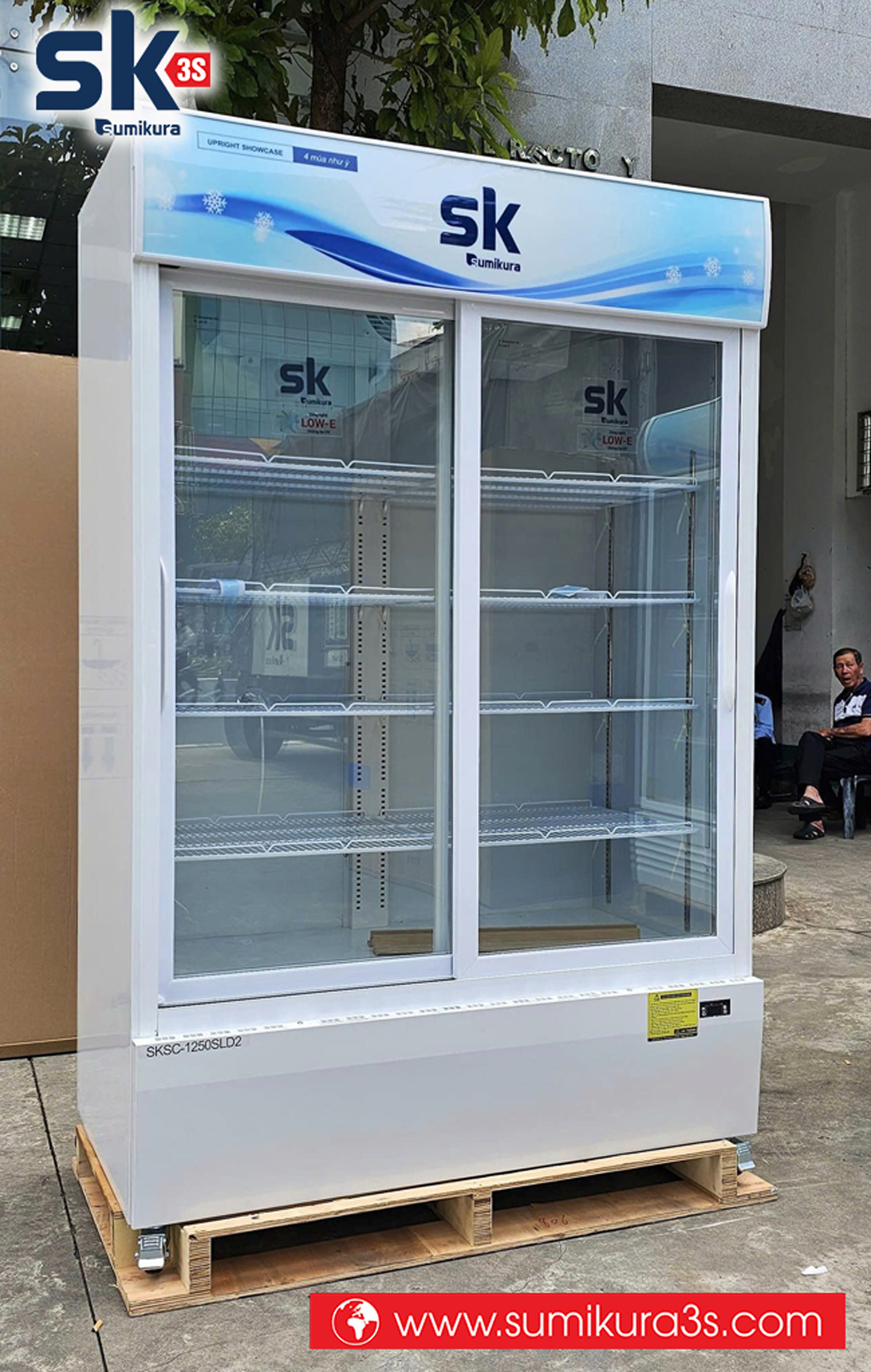 Tủ mát Sumikura SKSC-1250SLD2 2 cánh kính lùa