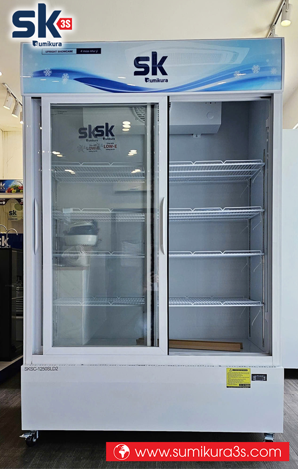 Tủ mát Sumikura SKSC-1250SLD2 kính lùa