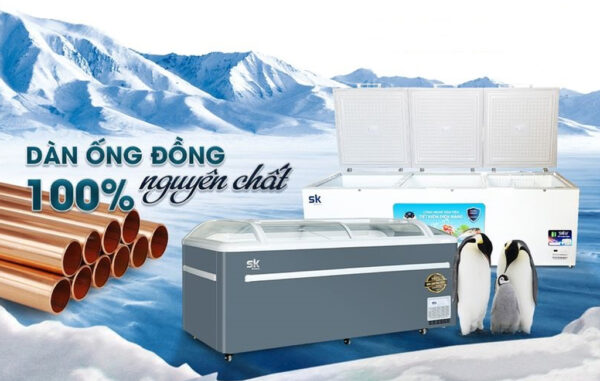 Tủ đông Sumikura dàn đồng nguyên chất