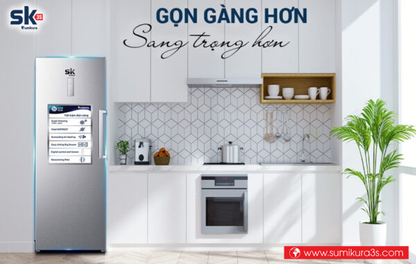 Tủ đông đứng Sumikura thiết kế thon gọn