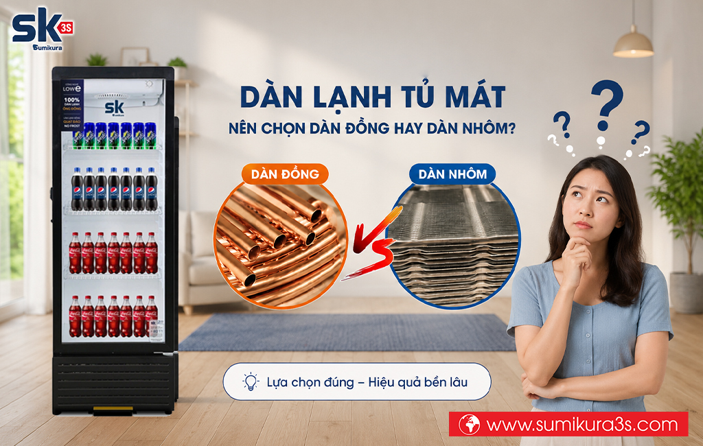 Nên mua tủ mát dàn nhôm hay tủ mát dàn đồng?