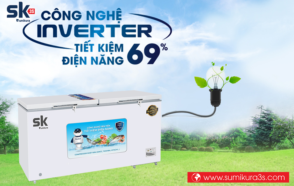 Top 5 dòng tủ đông Sumikura Inverter tiết kiệm điện năng