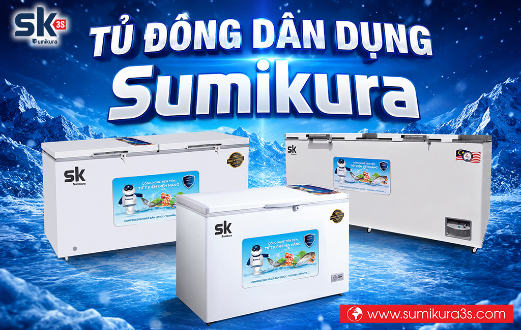 Tủ đông dân dụng thương hiệu Sumikura