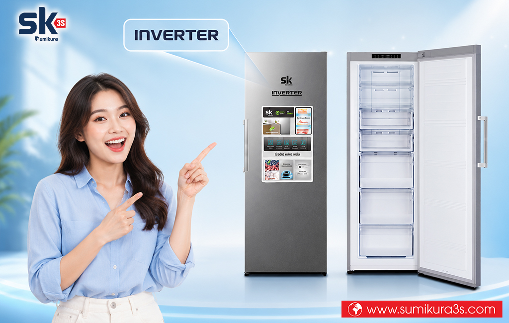 Tủ đông đứng inverter Sumikura SKFU-300HSN.I