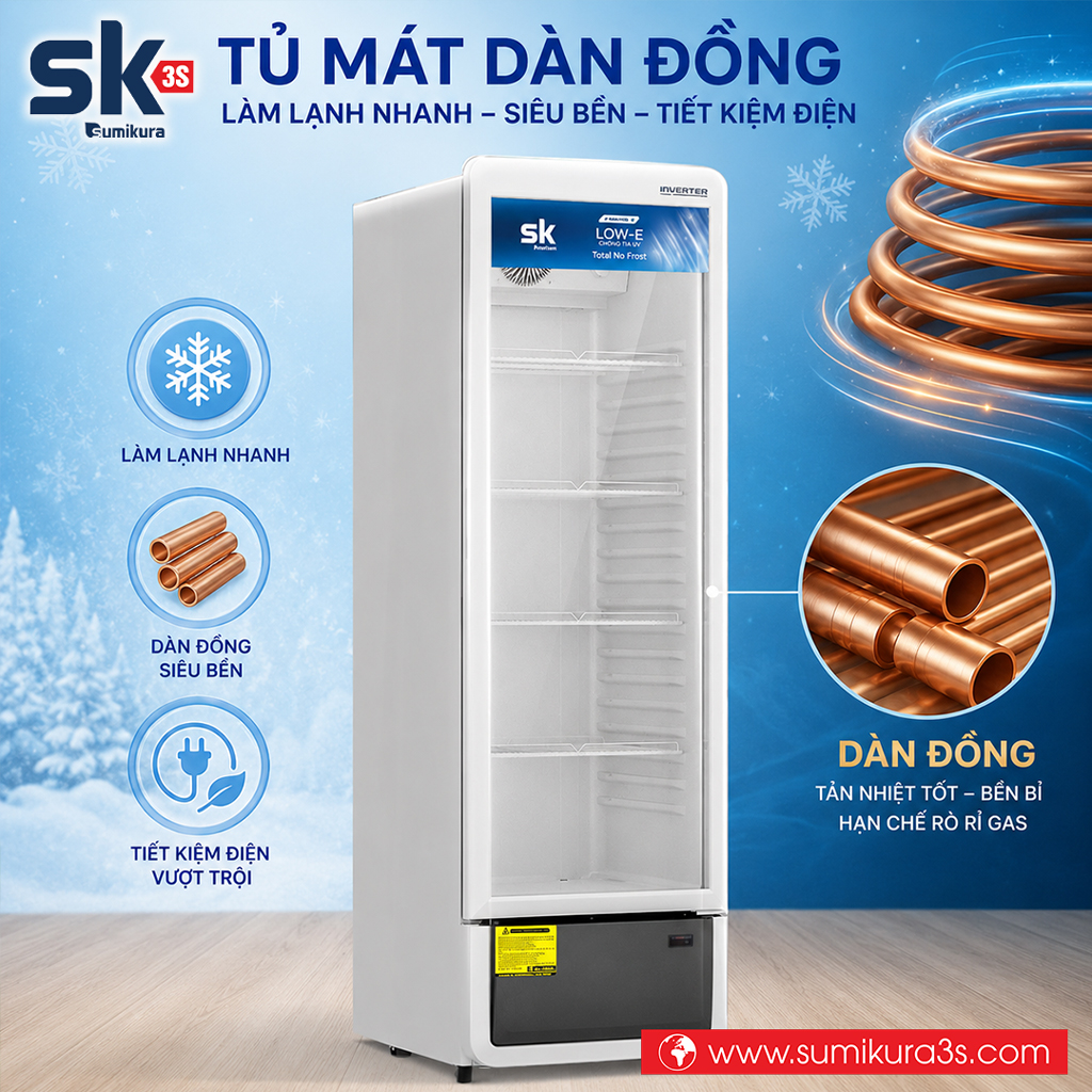 Tủ mát Sumikura dàn lạnh ống đồng