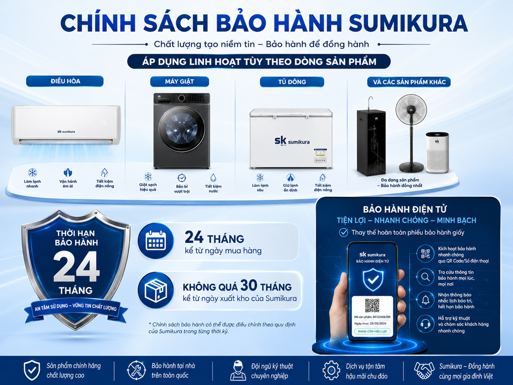 Chính sách bảo hành sản phẩm Sumikura