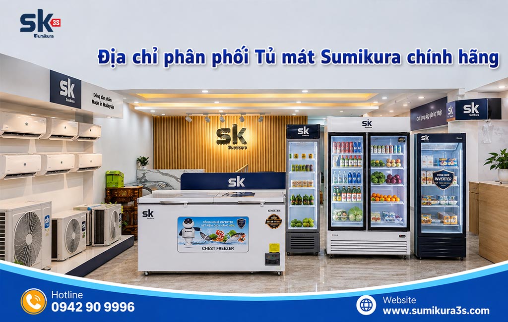 Địa chỉ phân phối Tủ mát Sumikura chính hãng