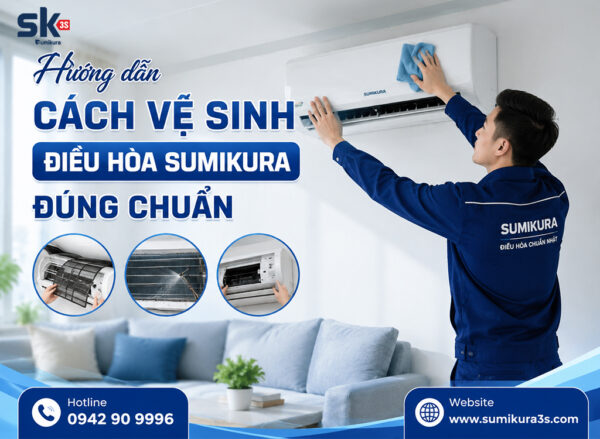 Hướng dẫn cách vệ sinh điều hòa Sumikura đúng chuẩn