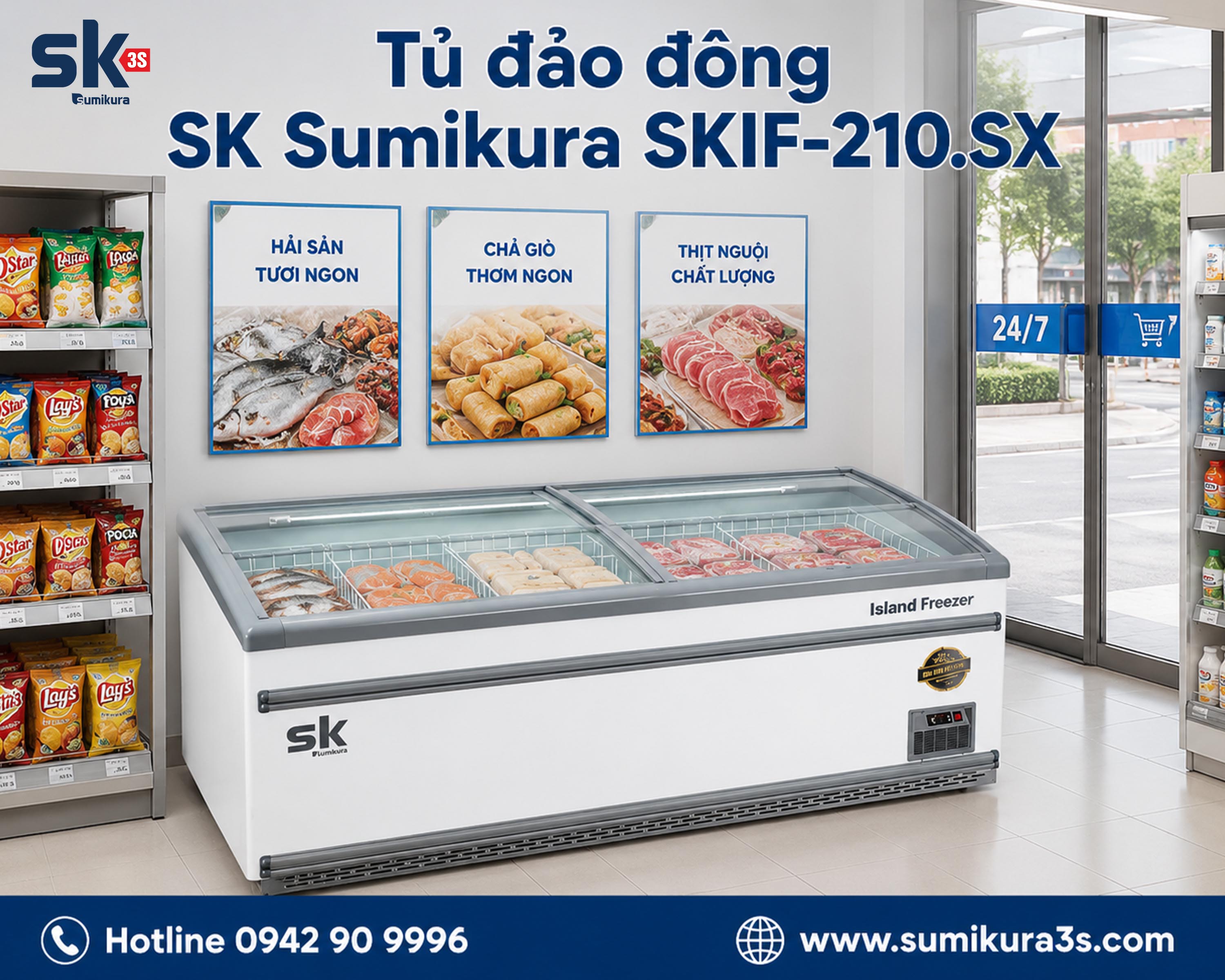 Tủ đảo đông SK Sumikura SKIF-210.SX