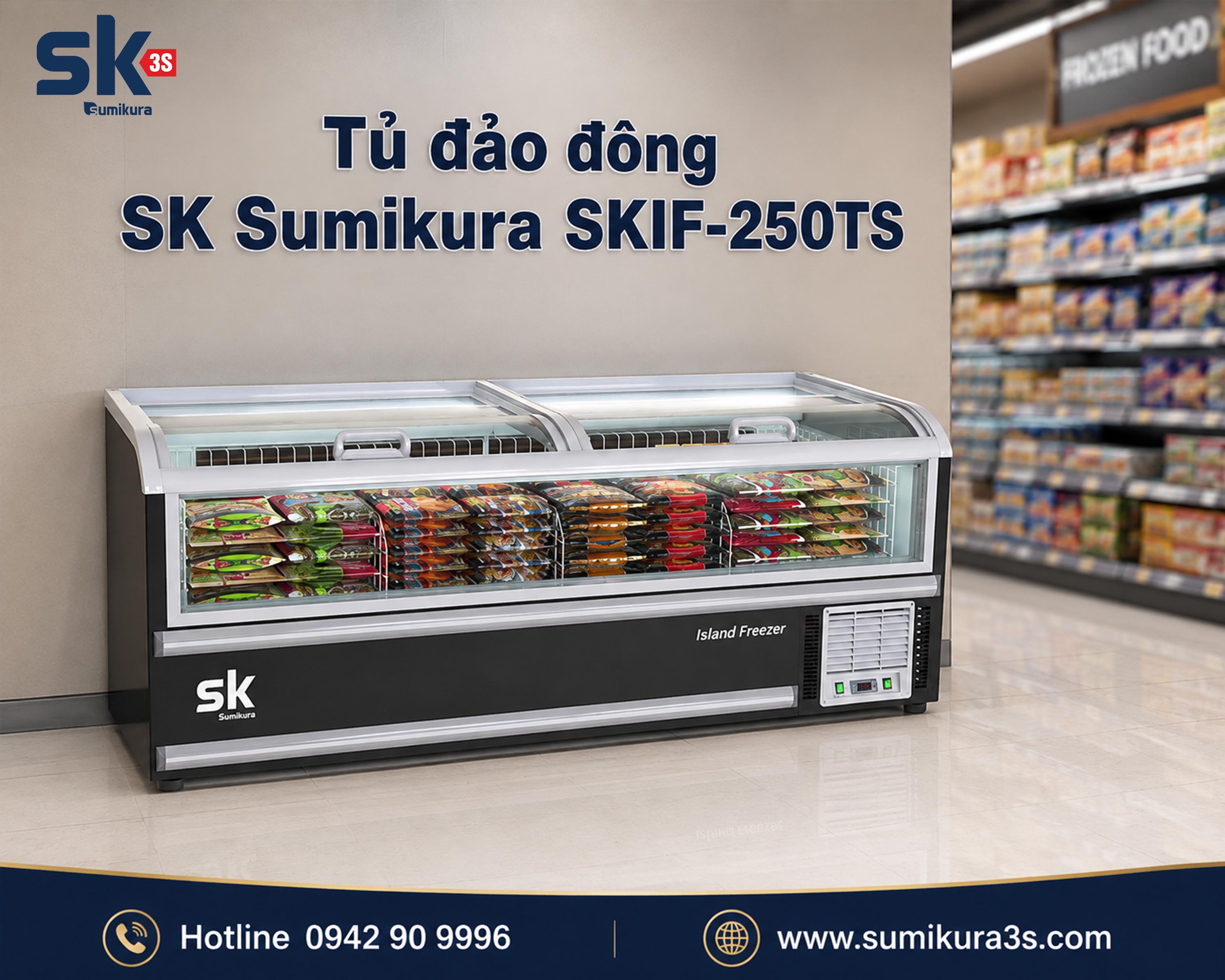 Tủ đảo đông SK Sumikura SKIF-250TS