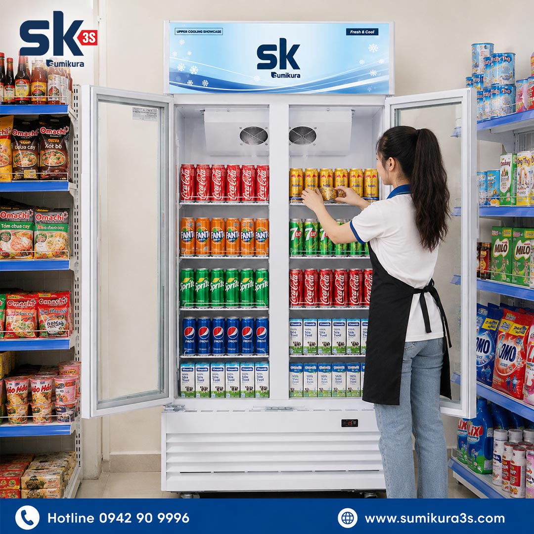 Tủ mát Sumikura 2 cánh mở