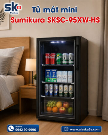 Review chi tiết Tủ mát mini Sumikura SKSC-95XW-HS