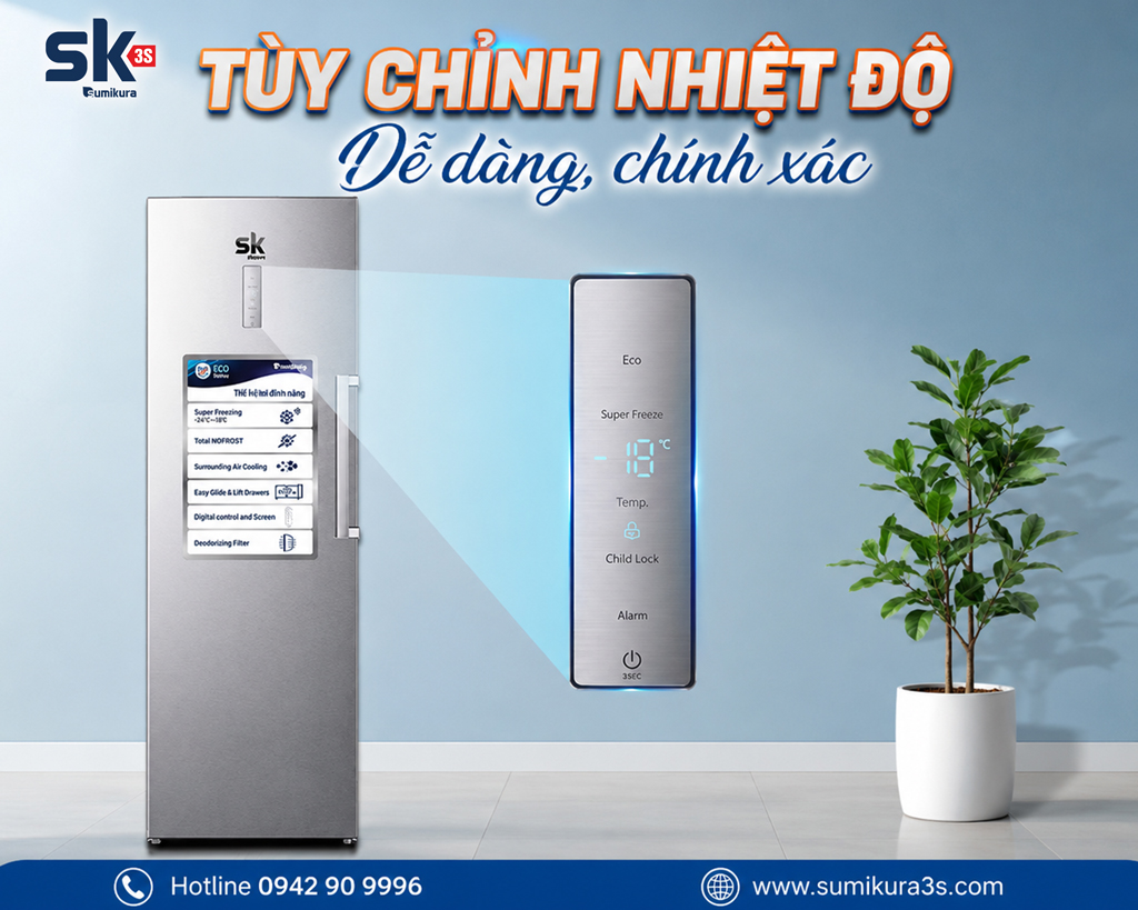 Bảng điều chỉnh bên ngoài dễ dàng điều chỉnh nhiệt độ